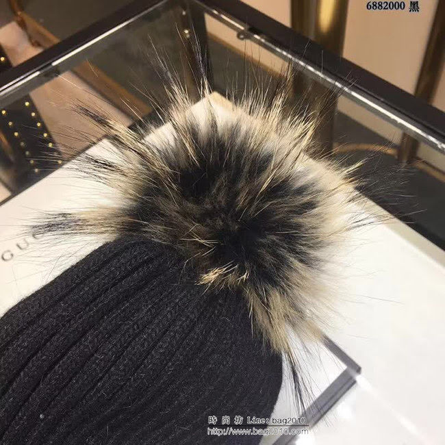 川久保玲CDG PLAY 2018秋冬專櫃款 兔絨毛球針織毛線帽 6882000 LLWJ7353